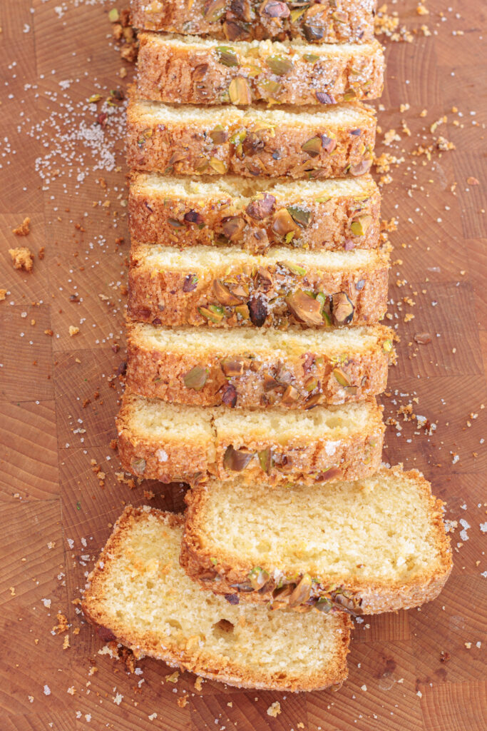 plumcake al limone e pistacchi