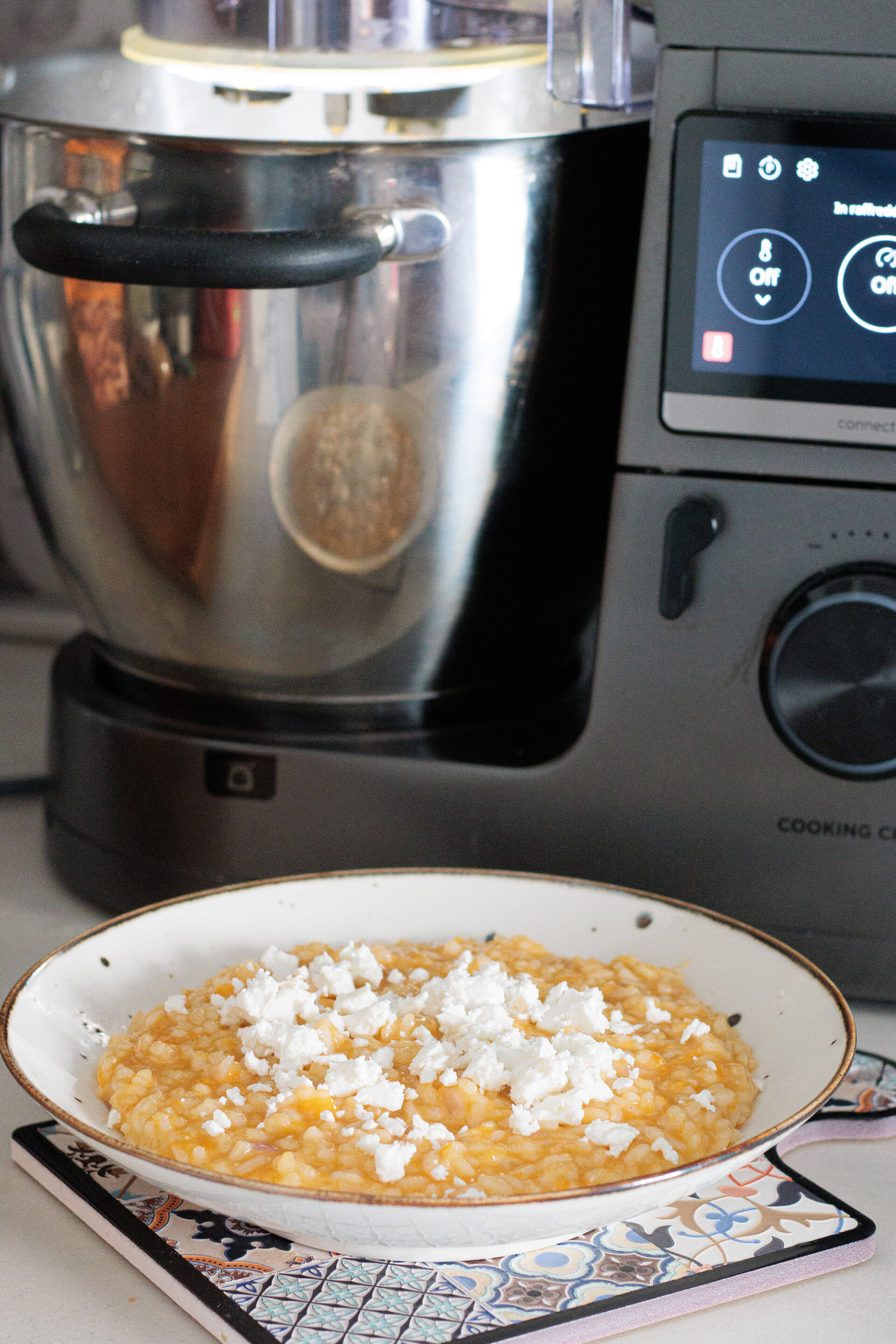 risotto alla zucca nel cooking chef